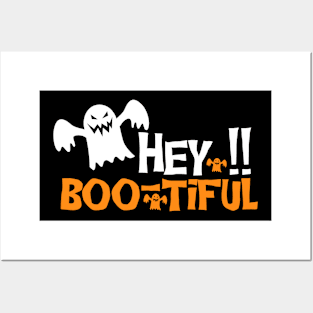 Funny Sarcastic Halloween Sayings Hey boo-tiful Posters and Art